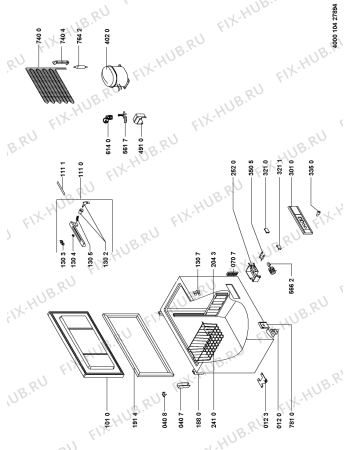 Схема №1 CFR260A-1 с изображением Рукоятка для холодильной камеры Whirlpool 480132101642