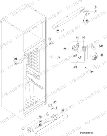 Взрыв-схема холодильника Zanussi ZRT33400XA - Схема узла Housing 001