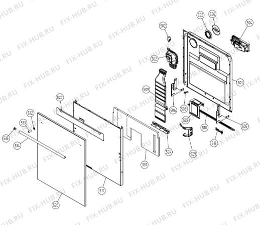 Взрыв-схема посудомоечной машины Gorenje MSE 860   -FARS (900001300, DW20.4) - Схема узла 05