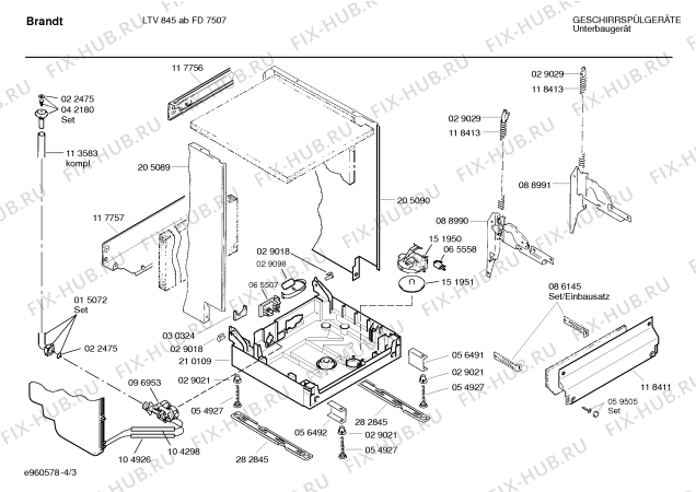 Схема №3 SPIBRA1FF с изображением Переключатель для посудомоечной машины Bosch 00153229