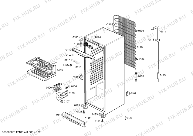 Схема №2 RSF305006J с изображением Уплотнитель двери для холодильной камеры Bosch 00471590