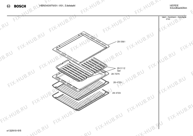 Схема №5 HBN546AFN с изображением Инструкция по эксплуатации для плиты (духовки) Bosch 00523428
