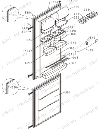 Схема №4 BR22/8A (645611, HZDI2626) с изображением Покрытие для холодильной камеры Gorenje 596576