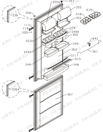 Взрыв-схема холодильника Gorenje RKI4265W (133979, HZDI2626) - Схема узла 02