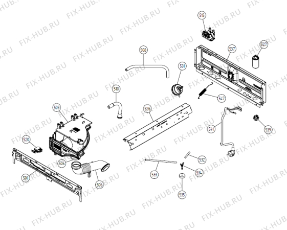 Взрыв-схема стиральной машины Gorenje FTI 816 SE   -Titanium FI (900003451, WM60.3) - Схема узла 05