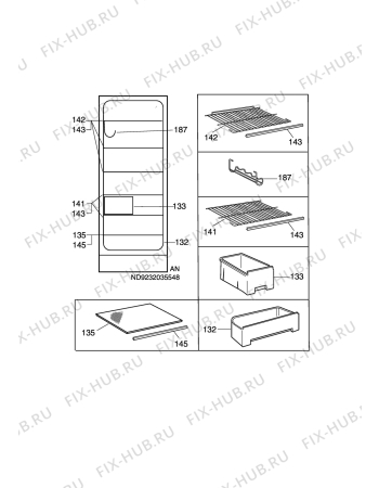 Взрыв-схема холодильника Electrolux ER8305C - Схема узла C10 Interior