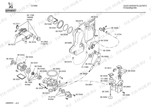 Схема №2 SKTGDA1 GTS 80 с изображением Кабель для электропосудомоечной машины Bosch 00261630