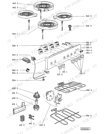 Схема №2 SMZK 4650 D/WH с изображением Втулка для плиты (духовки) Whirlpool 481944239471