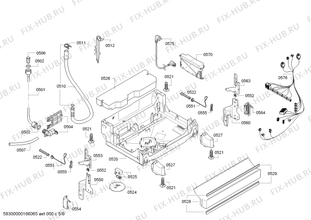 Схема №4 3VS301BP с изображением Панель управления для электропосудомоечной машины Bosch 00741724