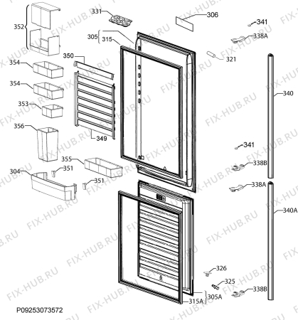 Взрыв-схема холодильника Husqvarna QRT4665X - Схема узла Door