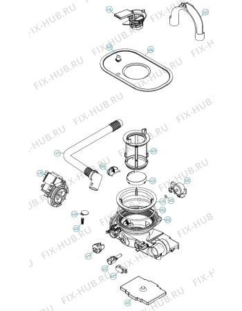 Взрыв-схема посудомоечной машины Asko D5554 SOF FI CE   -Titanium (401627, DW90.2) - Схема узла 04