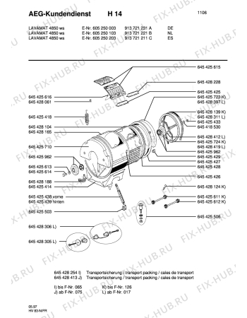 Взрыв-схема стиральной машины Aeg LAV4850 - Схема узла Section2