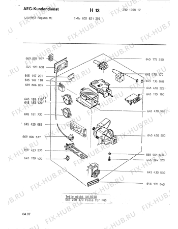 Схема №1 LAV740 WS с изображением Клапан Aeg 8996451752506