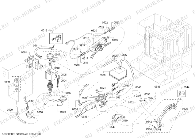 Схема №5 CM250110 с изображением Инструкция по эксплуатации Gaggenau для электрокофемашины Bosch 00387658