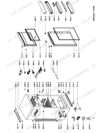 Схема №1 ARZ 909H/YELLOW с изображением Дверка для холодильной камеры Whirlpool 481244229093