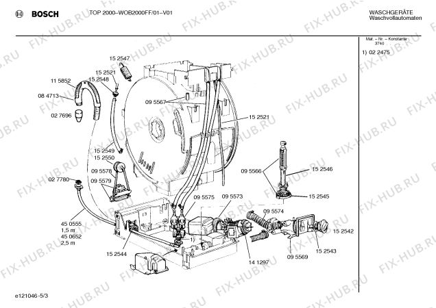 Схема №3 CV40800IL CV4080 с изображением Кронштейн для стиралки Siemens 00152565