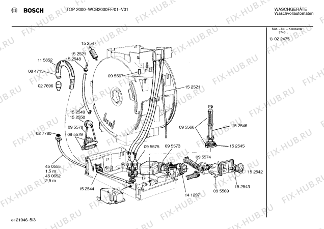 Схема №3 CV40800IL CV4080 с изображением Винт для стиралки Siemens 00152570