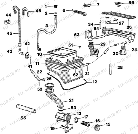 Взрыв-схема стиральной машины Husqvarna Electrolux QW128 - Схема узла W30 Drum C