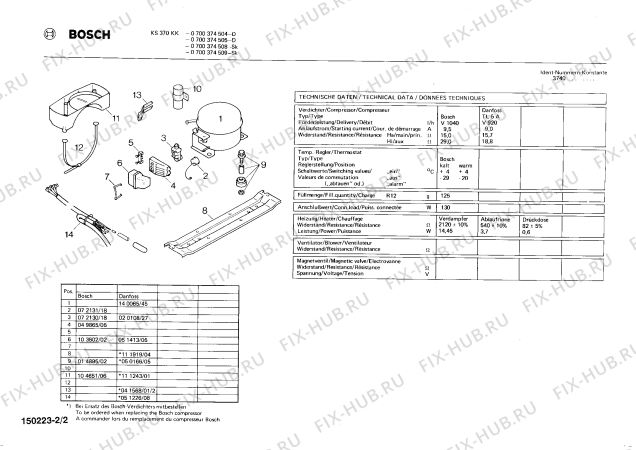 Взрыв-схема холодильника Bosch 0700374508 KS370KK - Схема узла 02