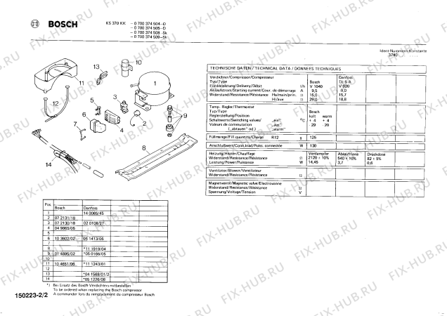 Взрыв-схема холодильника Bosch 0700374509 KS370KK - Схема узла 02