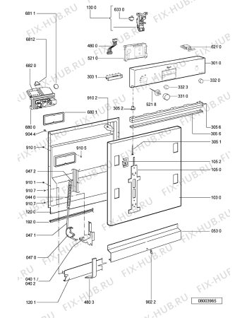 Схема №2 ADG 352/1 IX с изображением Обшивка для посудомойки Whirlpool 481245372705