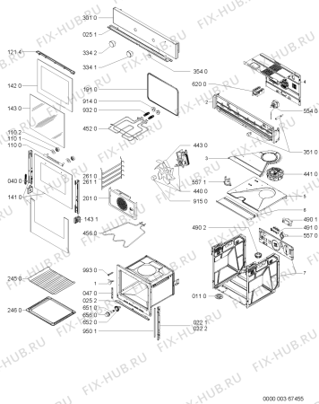 Схема №1 BMZ 6200/IN с изображением Панель для электропечи Whirlpool 481245249836