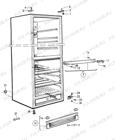 Взрыв-схема холодильника Electrolux AR3008W - Схема узла C10 Cabinet