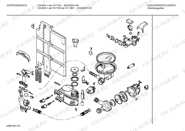 Взрыв-схема посудомоечной машины Kueppersbusch SGVKBH1 IGV659.1 - Схема узла 04