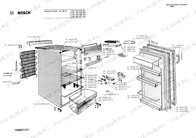 Схема №1 0701154722 KS146TL с изображением Клапан для холодильника Bosch 00109962