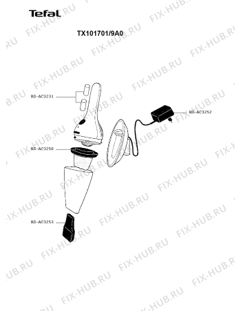 Схема №1 MX101701/9A0 с изображением Микрофильтр для электропылесоса Moulinex RS-AC3250