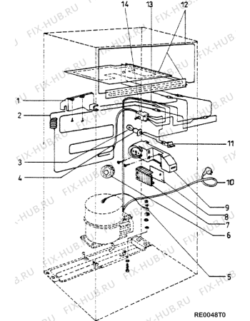 Взрыв-схема холодильника Indesit FRG4050T (F016117) - Схема узла