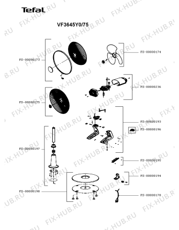 Схема №1 VF3645Y0/75 с изображением Электромотор для обогревателя (вентилятора) Tefal FS-00000236