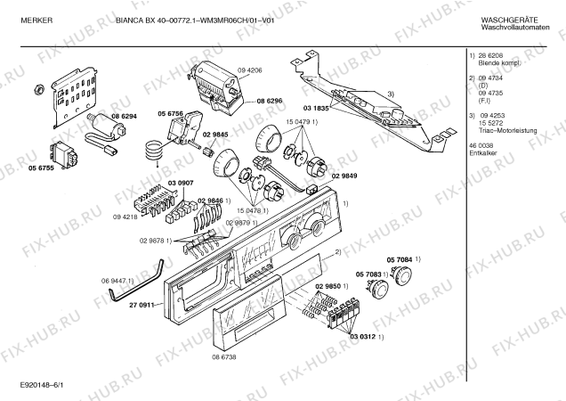 Схема №5 WM3MR06CH BIANCA BX40 с изображением Температурная индикация для стиралки Bosch 00150478