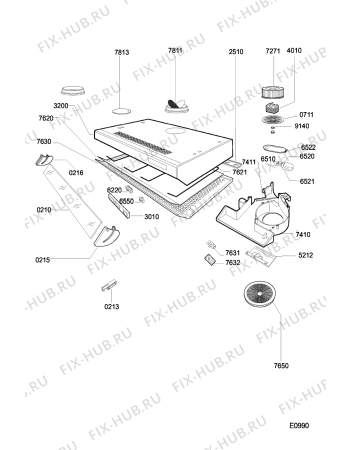 Схема №1 AKS 553 IX с изображением Обшивка для вытяжки Whirlpool 481231038723