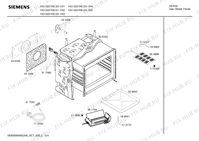 Схема №3 HG13221NE Siemens с изображением Панель управления для плиты (духовки) Siemens 00366187