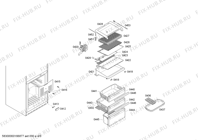 Схема №5 KG39FPZ22X с изображением Емкость для холодильника Siemens 00703226