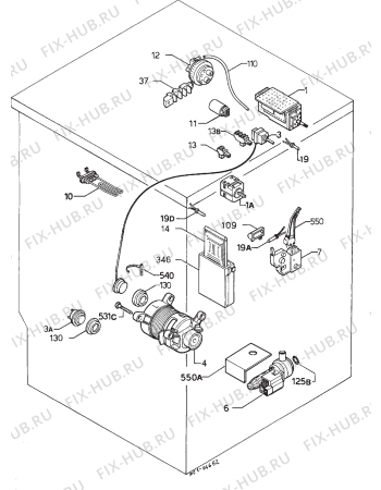 Взрыв-схема стиральной машины Husqvarna Electrolux QW1010HT - Схема узла Electrical equipment 268