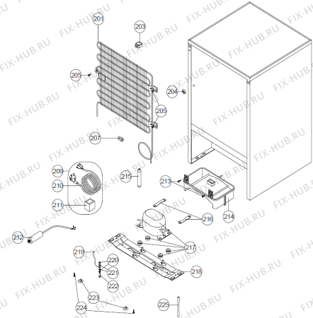 Схема №2 KRB30914AW (393675, HTS09564) с изображением Ящичек для холодильной камеры Gorenje 409751