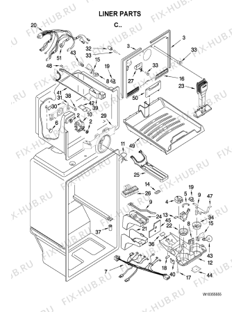 Схема №4 5VET2WPKLQ с изображением Панель управления для холодильника Whirlpool 482000007001