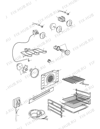 Схема №2 CMFW с изображением Обшивка для плиты (духовки) DELONGHI 032F62244