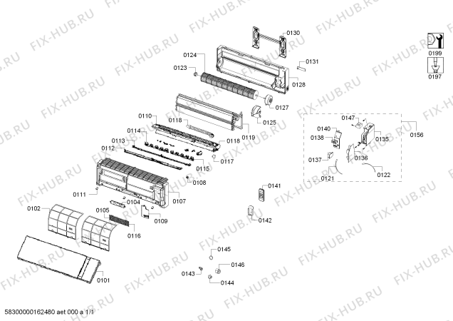 Схема №1 S1ZMI12904 с изображением Ящик для сплит-системы Siemens 00701029