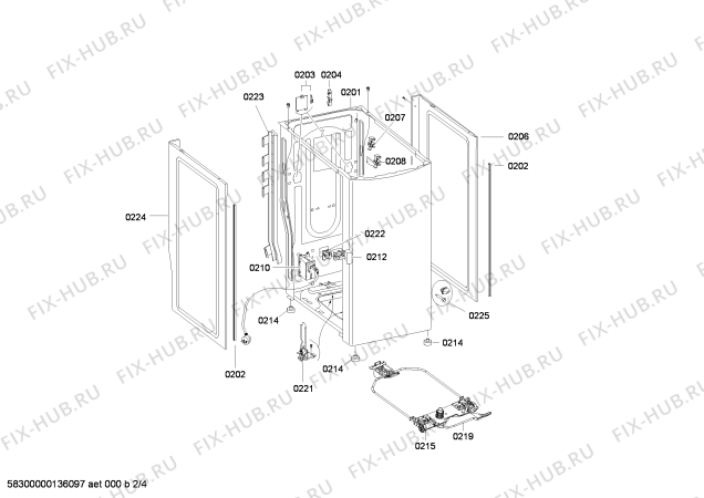 Схема №4 WOT20521IT с изображением Панель управления для стиральной машины Bosch 00672863