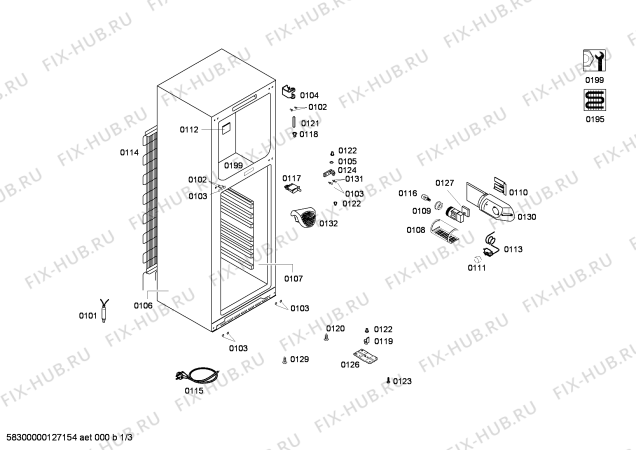 Схема №3 KD42VX00NE с изображением Дверь для холодильника Siemens 00244959