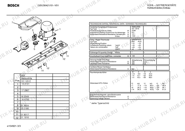 Взрыв-схема холодильника Bosch GSU30421 - Схема узла 03