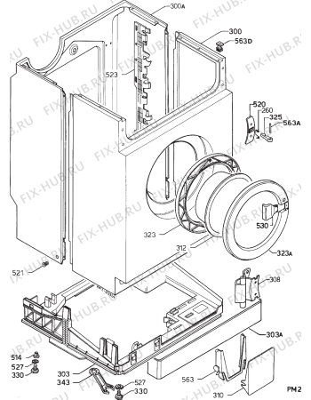 Взрыв-схема стиральной машины Zanker 5085 - Схема узла Cabinet + armatures