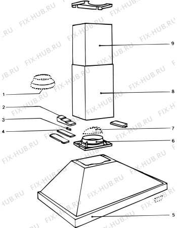 Взрыв-схема кондиционера Indesit HSM90 (F010159) - Схема узла