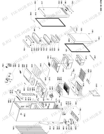 Взрыв-схема холодильника Whirlpool WBC36992 NFC CB - Схема узла
