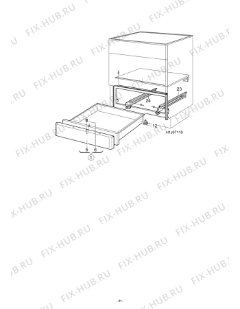 Взрыв-схема комплектующей Electrolux EK6179 - Схема узла H10 Storage/Warming