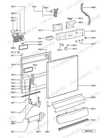 Схема №2 ADP 6736 IX с изображением Блок управления для посудомойки Whirlpool 481221838719