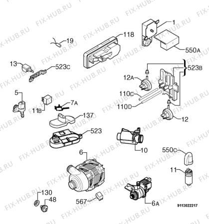 Взрыв-схема посудомоечной машины Silentic 306.696_10847 - Схема узла Electrical equipment 268